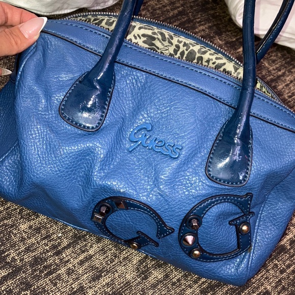 Vintage Guess Royal Blue Satchel Bag - Picture 1 of 8